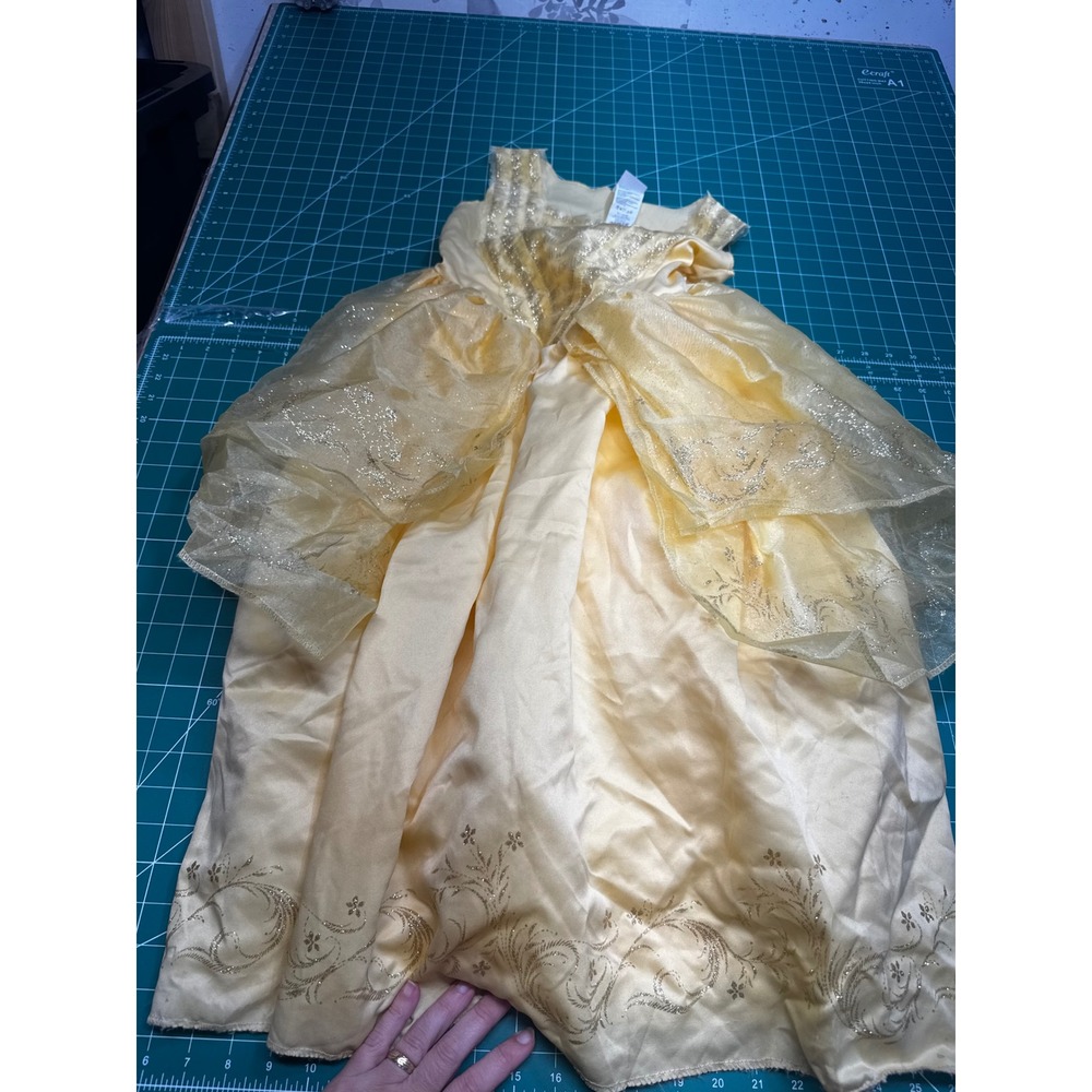 Disney Belle Beauty and the Beast Costume Dress Yellow Gold Girls Small 4-6